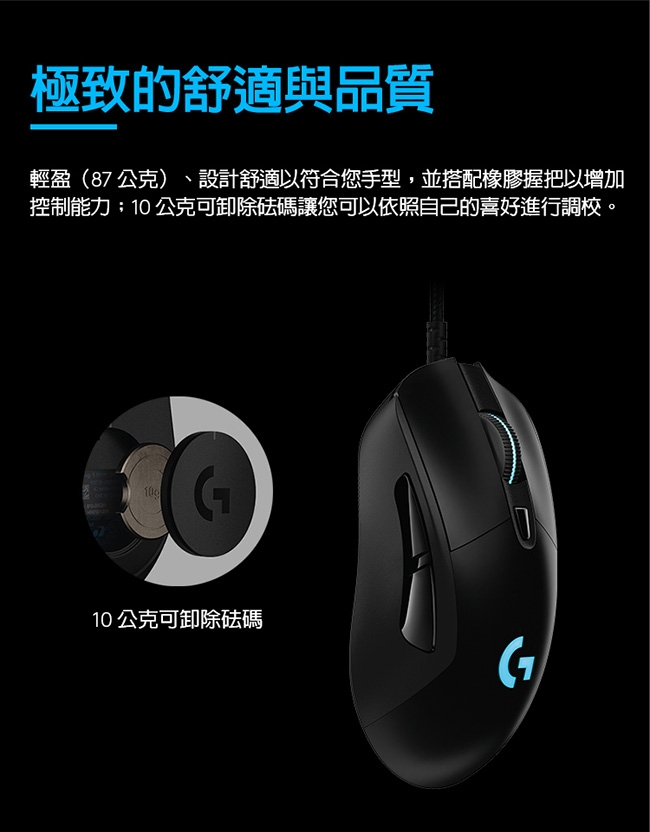 「6/25新品上市」羅技 G403 Hero電競滑鼠