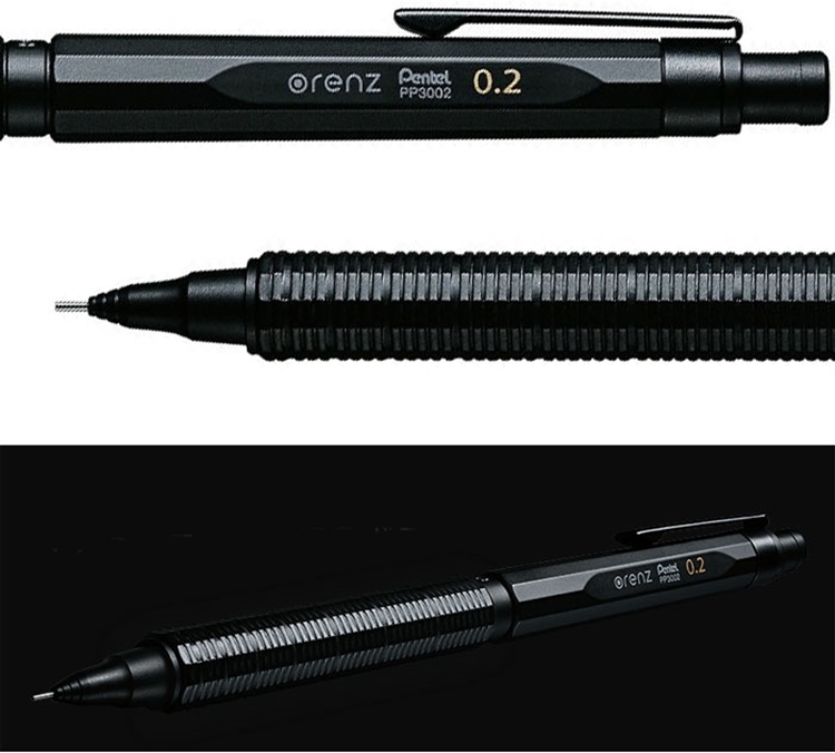 Pentel 自動出芯鉛筆ORENZNERO 0.2mm PP3002-NA(低重心+極細筆芯+12