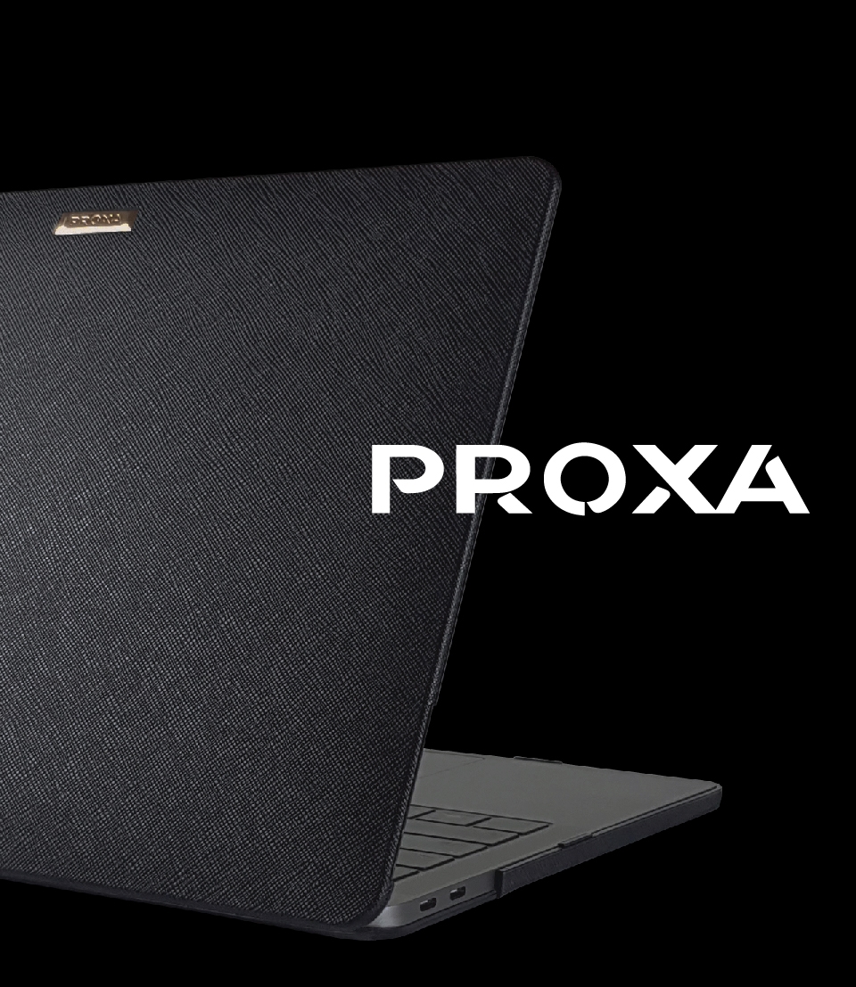 Proxa MacBook Pro 13吋 2018 防刮十字紋保護殼（經典黑）