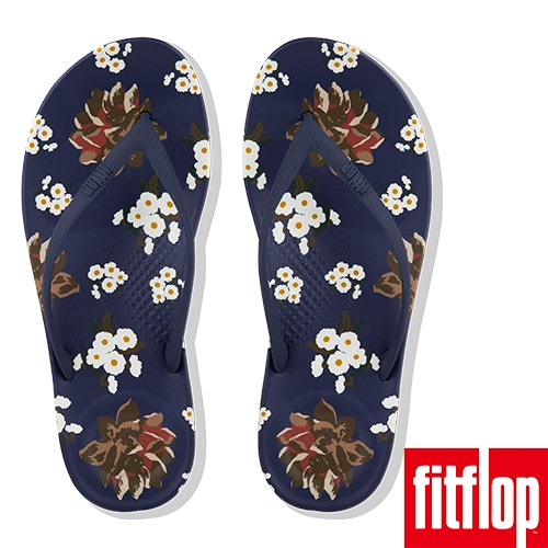 FitFlop IQUSHION印花夾腳涼鞋皇家藍