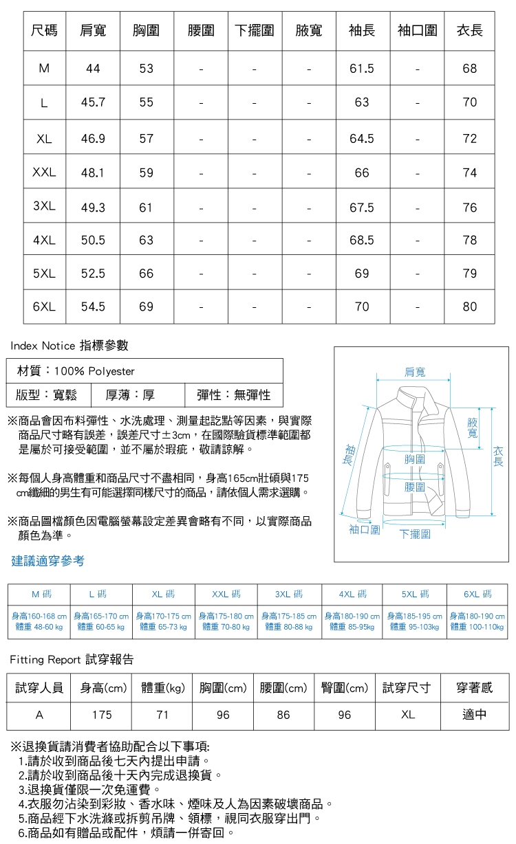 大碼M-6XL保暖加厚連帽修身外套L 三色-HeHa