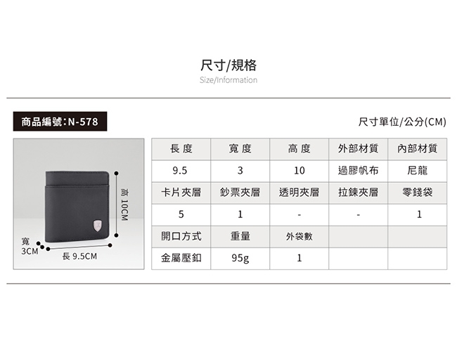 74盎司 FIT 時尚短夾[N-578-FI-M]軍綠