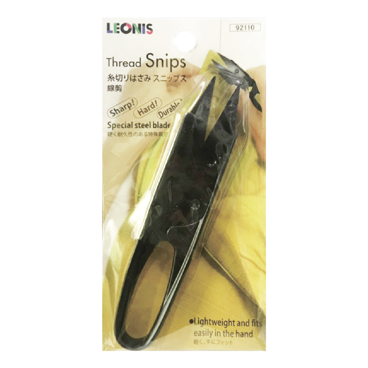 日本製造LEONIS剪線頭剪刀彈簧紗線U型十字繡剪刀紗剪針線剪布剪92110(特殊鋼刃先)