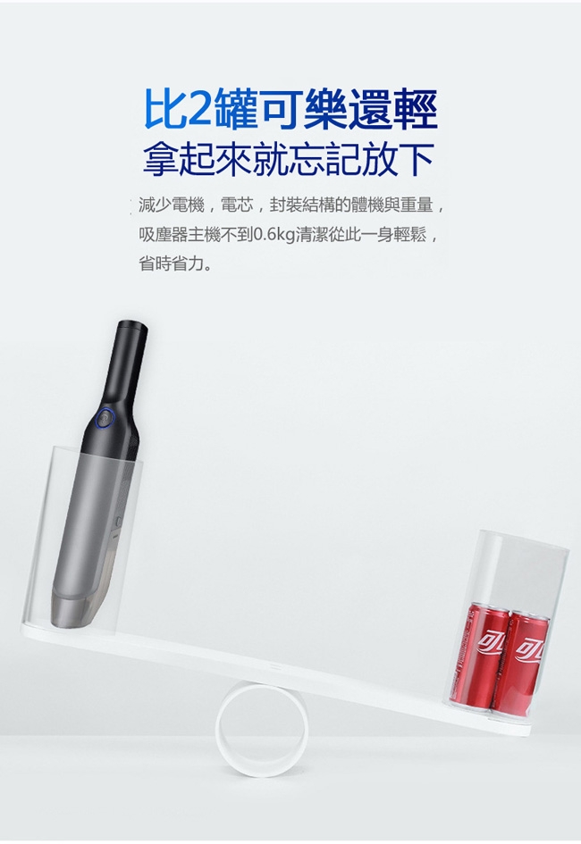 美樂麗 3代 充電型鋰電無線 50W大吸力手持吸塵器 C-0220 HEPA濾網