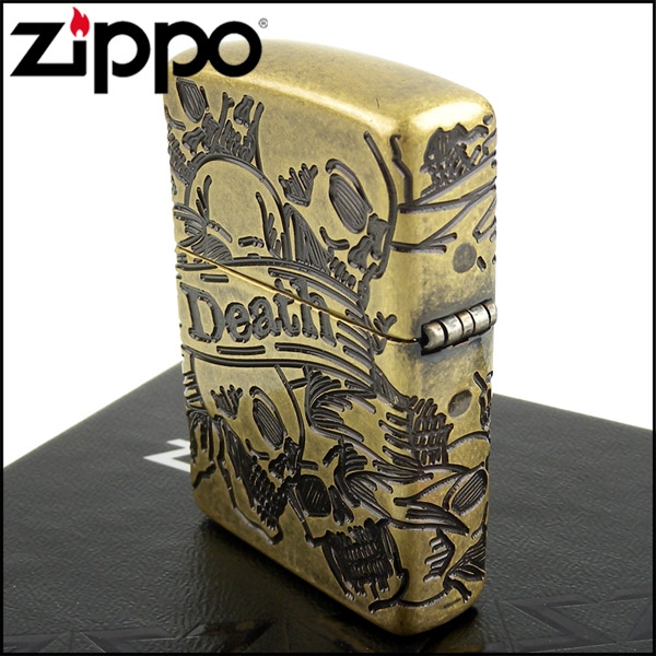 ZIPPO 美系~Freedom Skull-緞帶骷髏圖案設計(ARMOR裝甲)