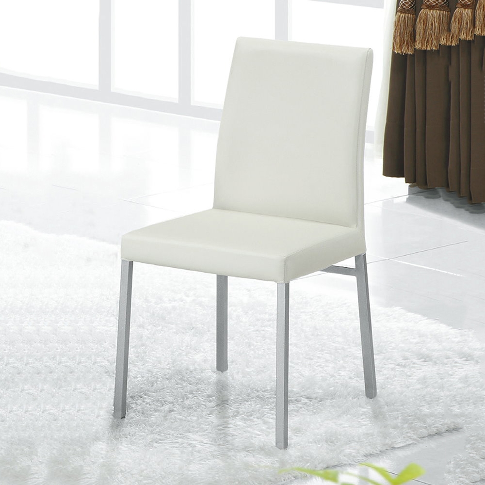 MUNA 溫妮白色皮餐椅(單只) 48.5X41X86cm