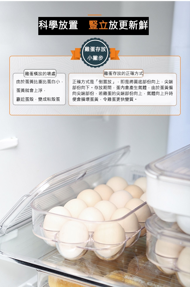 YOUFONE 16格雞蛋保鮮收納盒附蓋2件組(30.3X14.3X7)