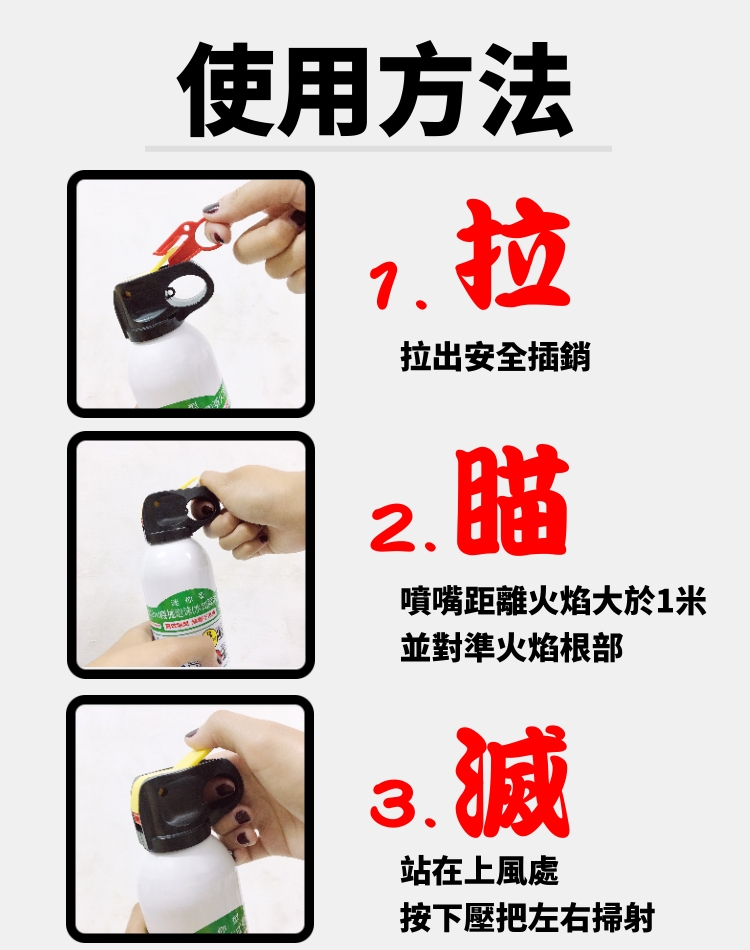 【防災專家】迷你型泡沫滅火器 可滅Ａ、Ｂ、Ｃ、Ｆ類火災 瞬間滅火不復燃 10年保固