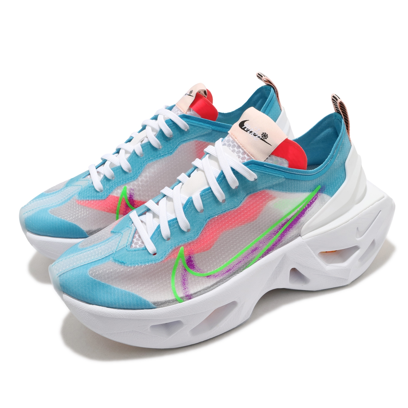 Nike 休閒鞋Zoom X Vista Grind 女鞋海外限定厚底舒適避震穿搭白藍