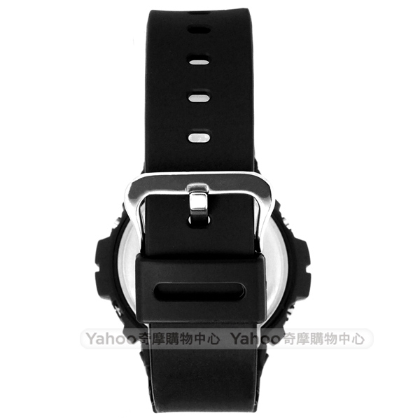 G-SHOCK CASIO卡西歐 霧黑 運動計時 防水 電子橡膠手錶-藍x黑/48mm
