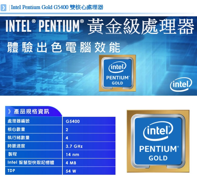 MSI微星 H310M PRO-VH PLUS + Intel G5400 組合套餐