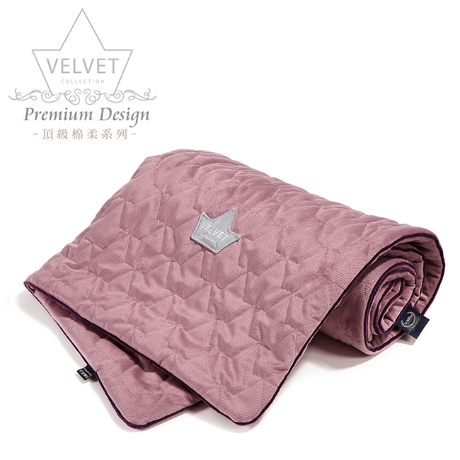 La Millou Velvet頂級棉柔系列-標準款暖膚毯80x100cm(舒柔灰紅)