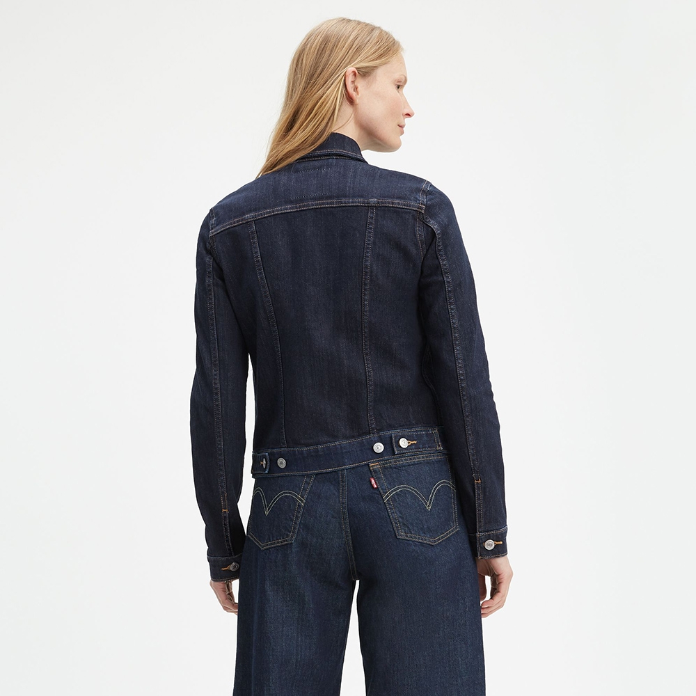 Levis 女款 牛仔外套 Original 經典修身版型 原色基本款 彈性布料