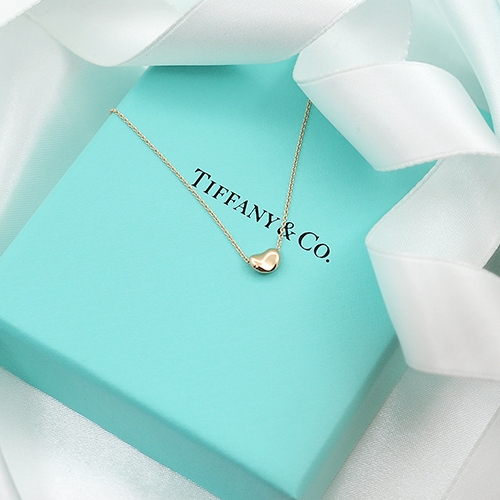 Tiffany&Co. Elsa Peretti 經典優雅相思豆18K玫瑰金項鍊