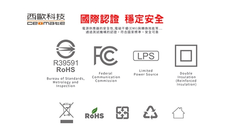 【西歐科技】USB TYPE-C 萬國筆電電源供應器(CME-PS300E-ACT)