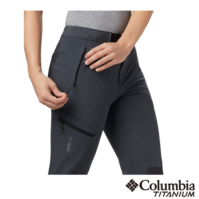 Columbia 哥倫比亞 女款- 鈦 Omni Shield防潑長褲-黑色