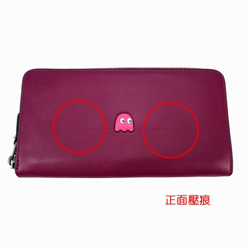 COACH 限量小精靈系列皮革拉鍊長夾(紫)(展示品)