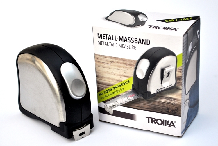 德國TROIKA品味隨身工程捲尺便攜帶型自動縮尺伸縮卷尺TAP14/ST