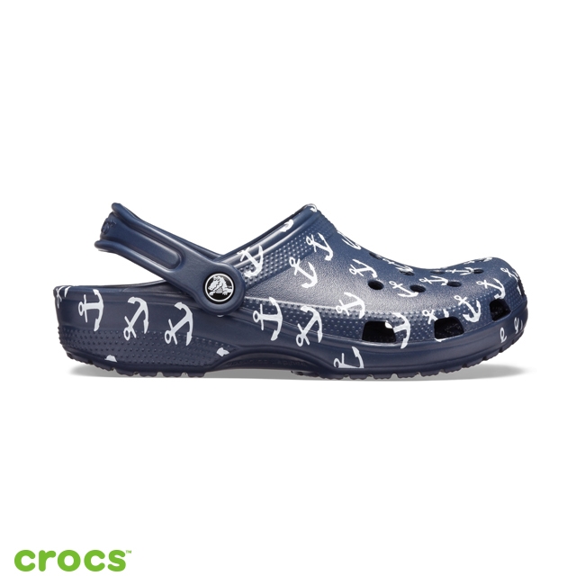 Crocs 卡駱馳 (中性鞋) 經典航海印花克駱格 206053-462