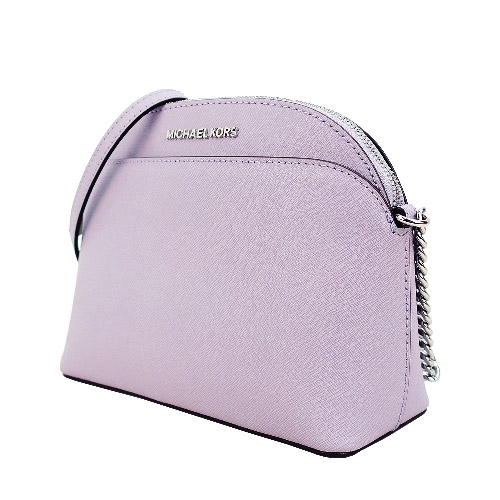 MICHAEL KORS EMMY金字素面防刮鍊帶斜背包(中/丁香紫)