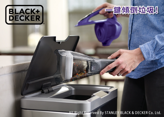 美國BLACK+DECKER 10.8V強效鋰電 無線手持吸塵器DVA325JP07