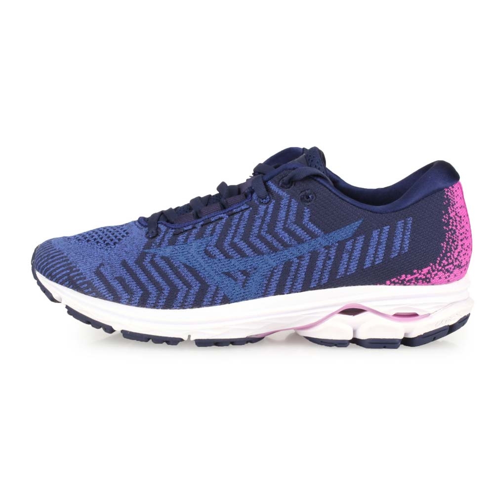 MIZUNO 女慢跑鞋 RIDER WAVEKNIT 3 藍丈青紫