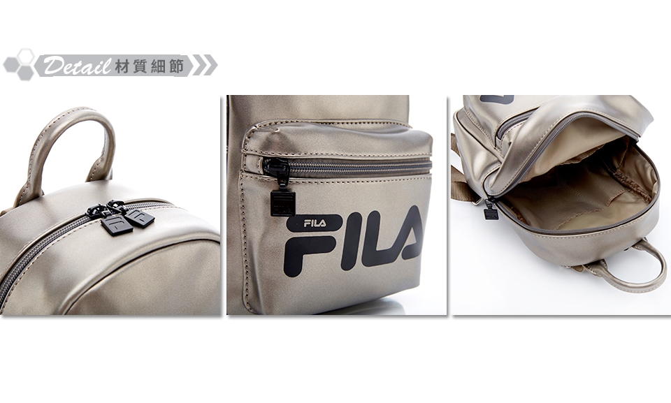 FILA LOGO小後背包-古銅金 BPT-5413-GD