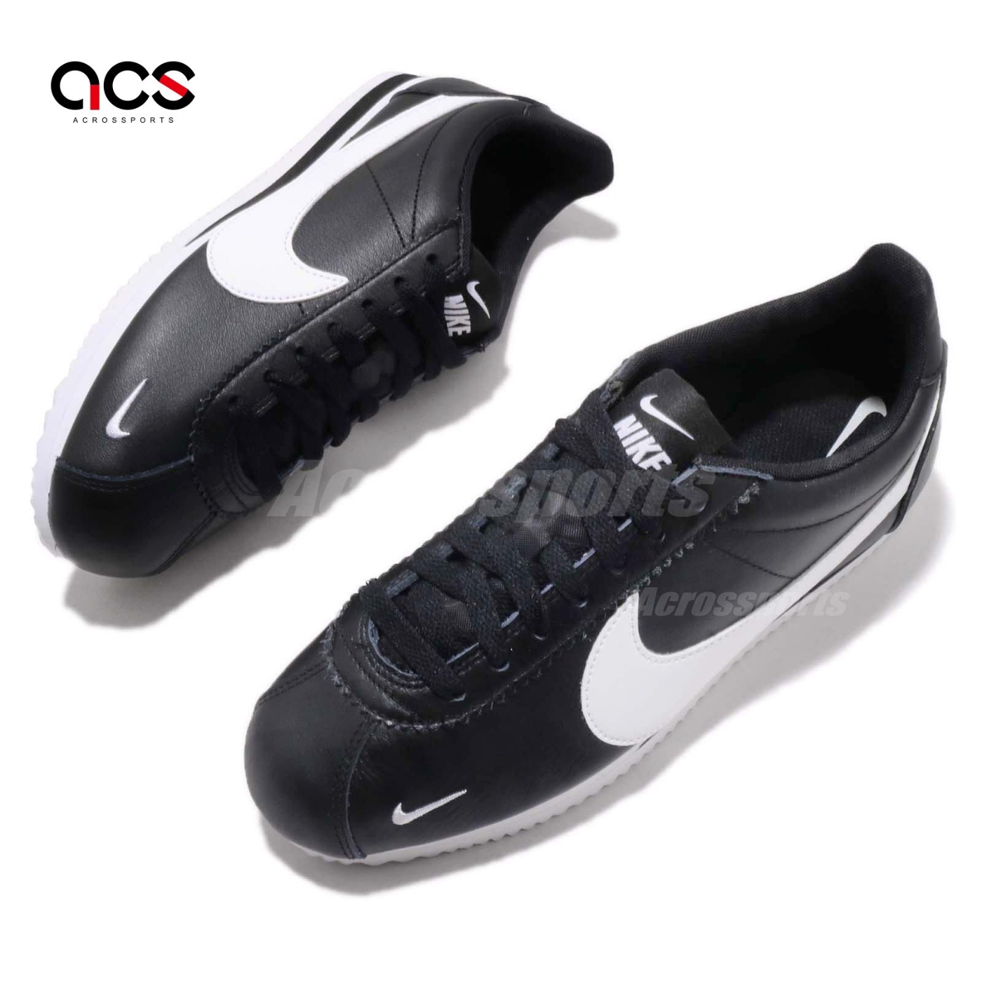 Nike Classic Cortez PREM 男女鞋經典款阿甘鞋情侶鞋穿搭皮革質感黑白