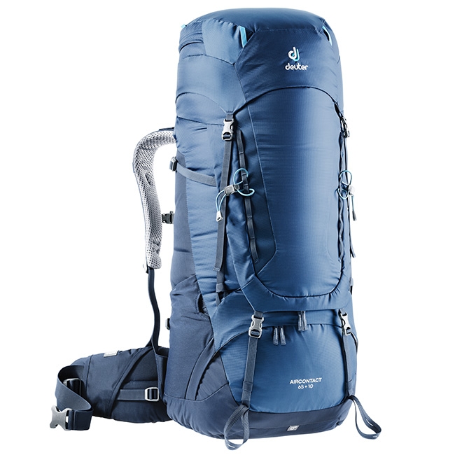 【德國DEUTER】AIRCONTACT 65+10L拔熱透氣登山背包3320519藍