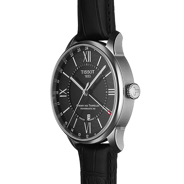 TISSOT 天梭 杜魯爾系列 80小時動力儲存 GMT 機械錶-42mm