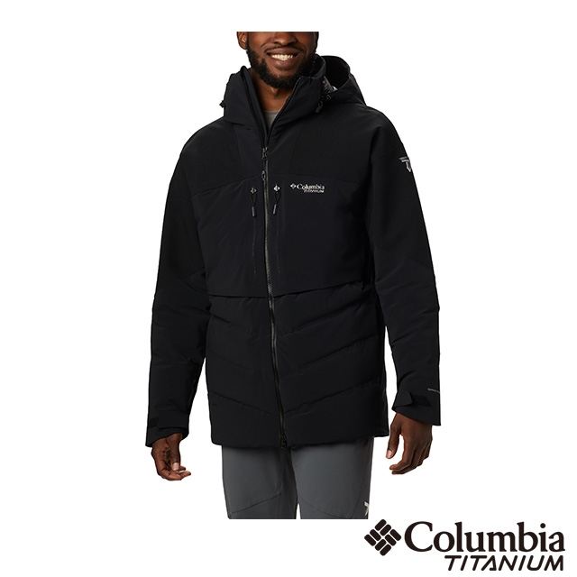 Columbia 哥倫比亞 男款- 鈦Omni TECH防水3D保暖羽絨外套-黑色