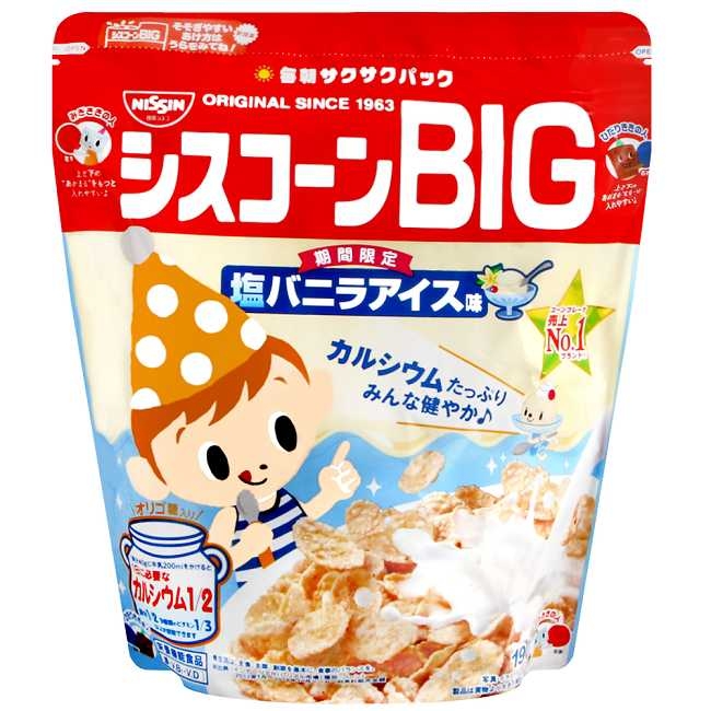 Nissin BIG早餐玉米片-鹽味香草冰淇淋(190g)