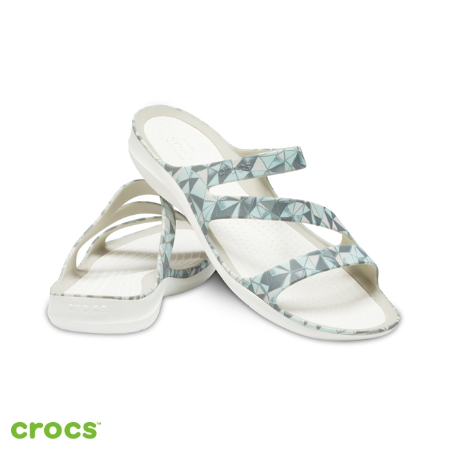 Crocs 卡駱馳 (女鞋) 女士激浪印花涼拖 205878-98U