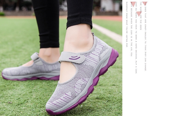 韓國KW美鞋館-輕柔舒適飛織輕量跳舞休閒鞋 灰