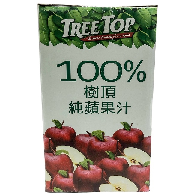 TREE TOP樹頂 100％純蘋果汁(2Lx4入)