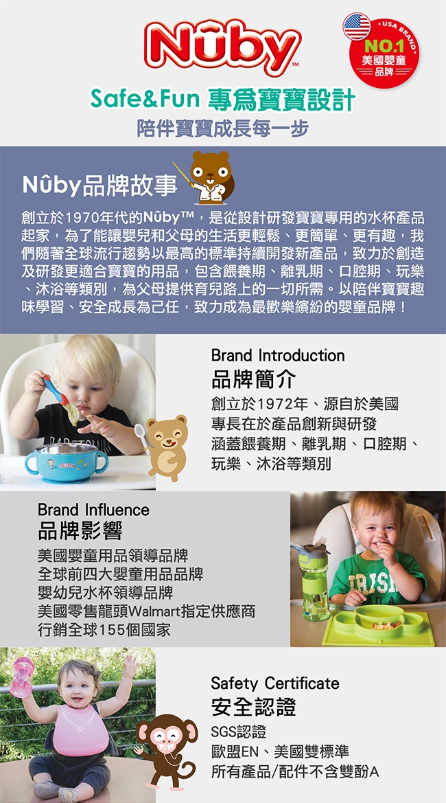 Nuby 不鏽鋼餐具禮盒-藍