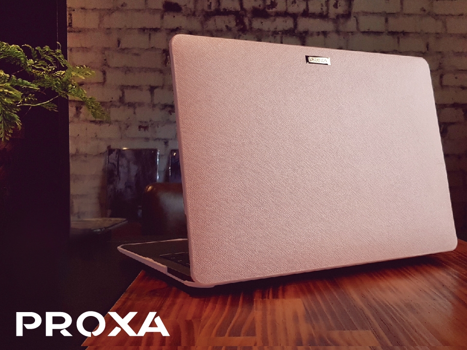 Proxa MacBook Air Retina 13吋 2018 防刮十字紋保護殼（玫瑰金）