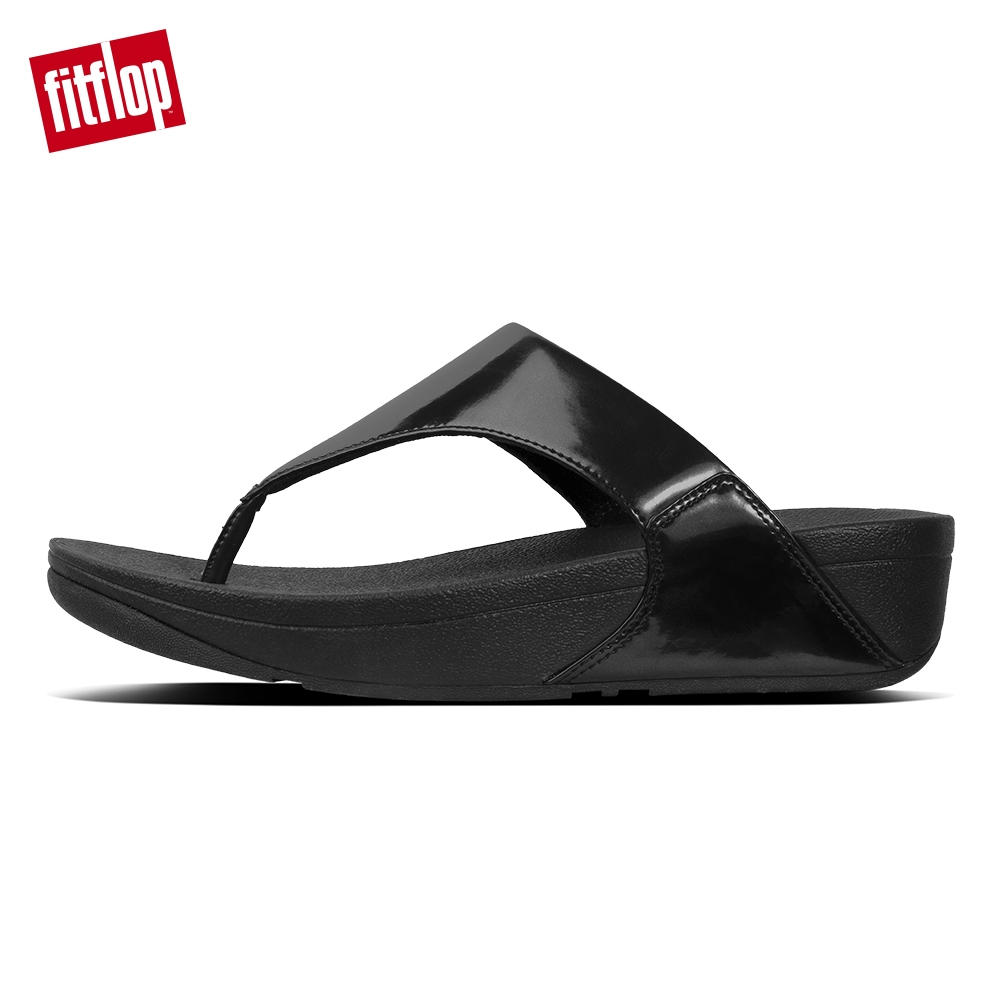 FitFlop LULU TOE-THONG SANDALS 鏡面黑