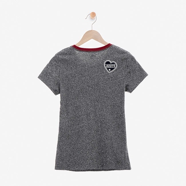 女裝Roots - 立體貼布短袖T恤-灰色