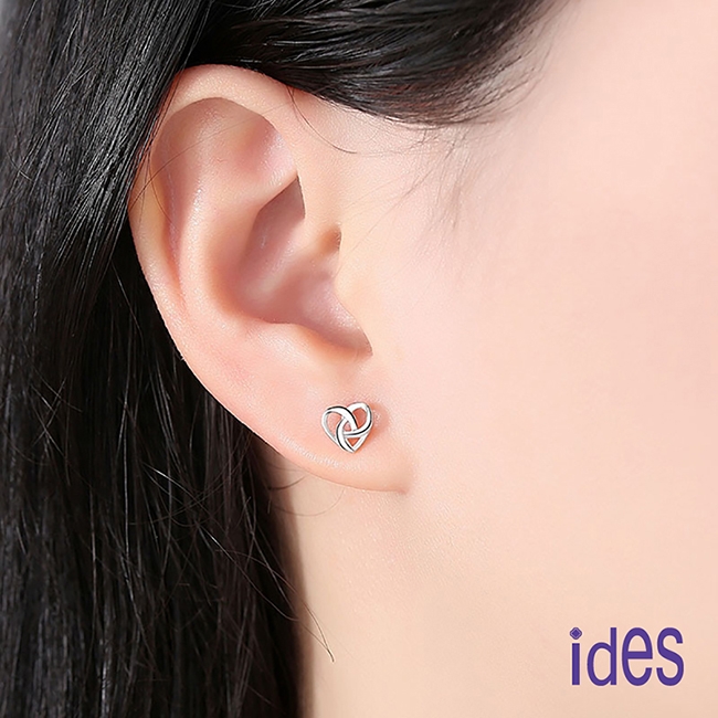 ides愛蒂思 日韓時尚設計純銀耳環/愛交織