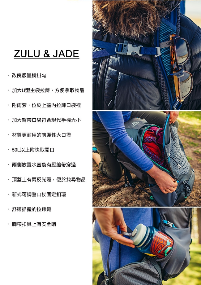 Gregory 35L ZULU登山背包 帝國藍 M/L