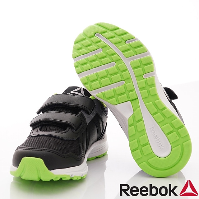 Reebok頂級童鞋 雙絆帶輕量運動鞋款 EI714黑灰(中小童段)