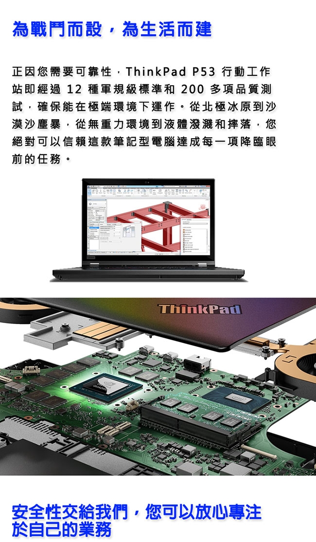 ThinkPad P53 15吋筆電 i7-9750H/8G/1TB+256G/T1000