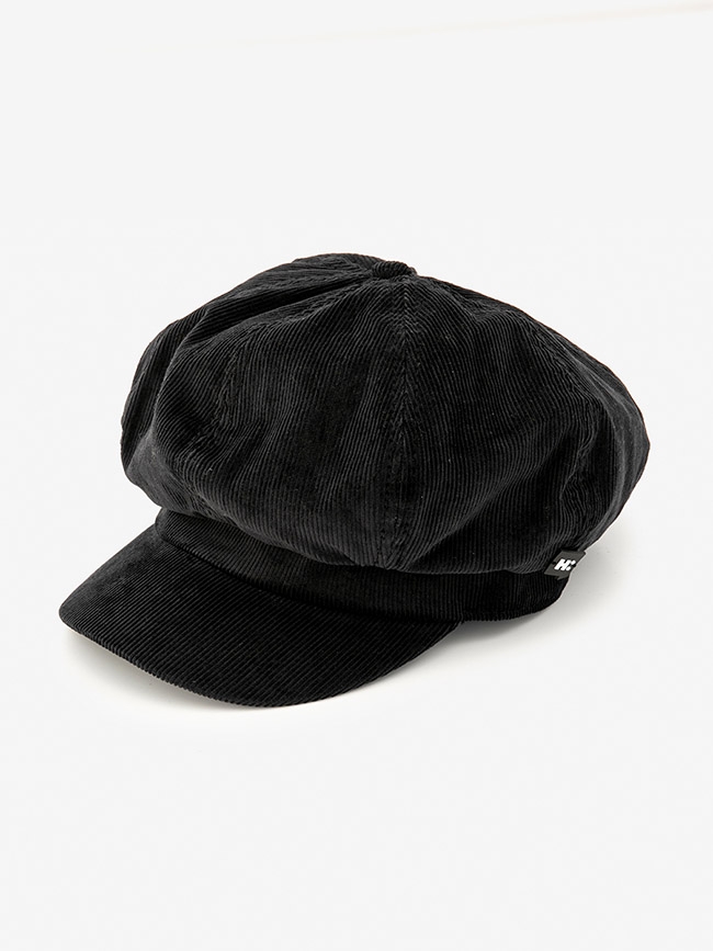 H:CONNECT 韓國品牌 配件 - 復古燈芯絨報童帽 - 黑