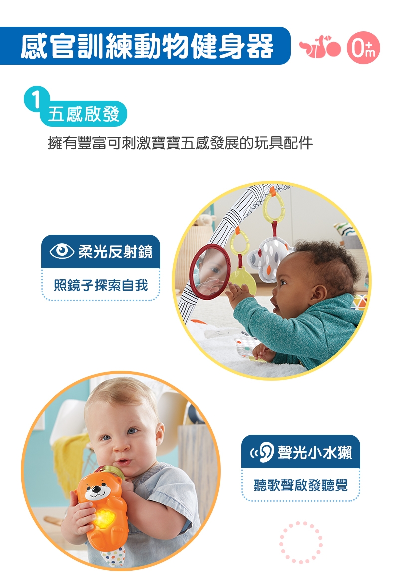 奇哥 Fisher-Price 費雪 感官訓練可愛動物健身器