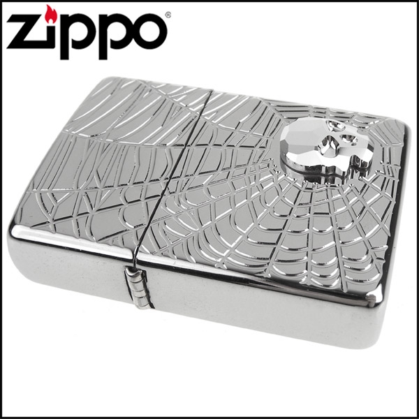 ZIPPO 美系~Spider Web Skull-蜘蛛網骷髏圖案設計(ARMOR裝甲)