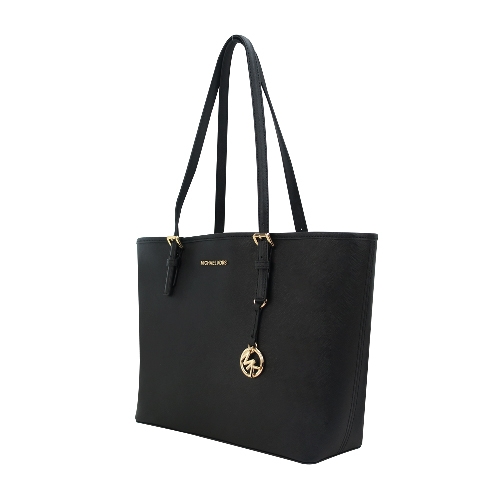 MICHAEL KORS JET SET 開放式防刮托特包-中/黑