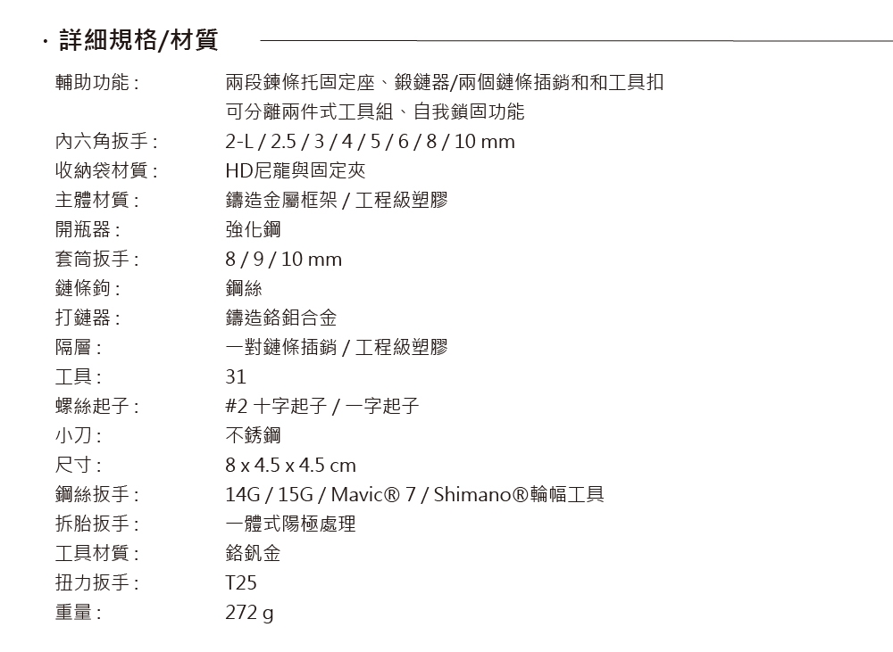 2019新品-Topeak Alien S外星人31功能工具,附帶收納袋