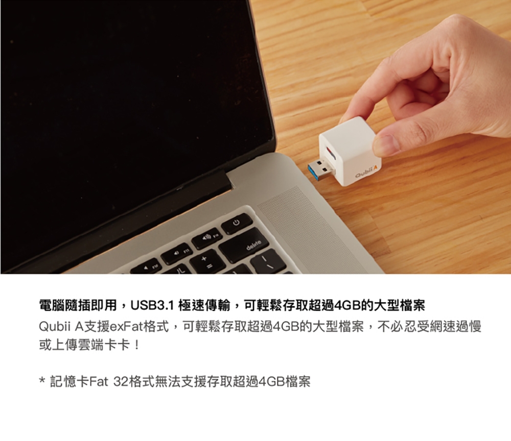 安卓專用【Qubii A備份豆腐】+ SanDisk 記憶卡 128GB