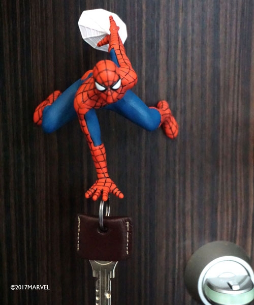 日本Entrex漫威授權MARVEL蜘蛛人磁性鑰匙掛勾SPIDERMAN掛鈎#14319